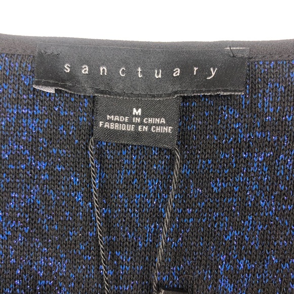 Sanctuary Sienna Blue Metallic Top NWT Size M - Picture 3 of 9